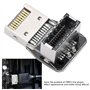 Adaptateur Avant Type-E Carte Mère PC USB3.1 10G Convertisseur de Coude de Direction à 90 Degrés PH74A.