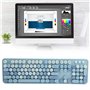 clavier à touches rondes rétro colorées 2.4G