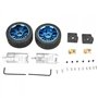 DC 6V 280RPM 25GA370 DC Encoder Motor Set, Motoréducteur avec Kits de Roue, Motoréducteur Arbre de 4mm avec Support de Montage K
