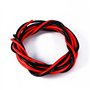 Niiyen Spoo de Fil de Silicone, Fil de Silicone de Calibre 18 5 pi Rouge et 5 pi Noir Fil de cuivre toronné Flexible 18 AWG pour