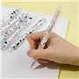 Ensemble De Stylo De Vache Mignon 6pcs Rétractable Dessin Animé Cow Neutral Stylo Noir Gel Encre Point Écriture