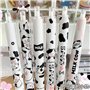 Ensemble De Stylo De Vache Mignon 6pcs Rétractable Dessin Animé Cow Neutral Stylo Noir Gel Encre Point Écriture