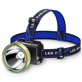 Lampe frontale rechargeableLampe frontale à LED Lampe frontale anti-éblouissement Lampe de mineur de chasse Lumière blanche Lamp