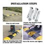 GVRSQZID Ralentisseur avec Crampons et Bandes tampons for véhicules, for la Construction de Routes, l'installation d'asphalte, d