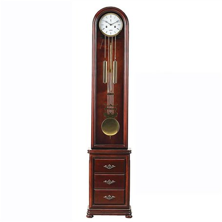 Horloge de parquet Horloges sur Pied avec 2 tiroirs Horloge de Grand-père rétro Horloge de Sol Petite Horloge sur Pied de Salon