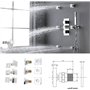 BNCXMO Système de Douche thermostatique à Plafond LED 16 "avec Finition chromée en Laiton, Douche à Main, 6 Sprays corporels et 