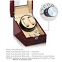 SXSWCH Enrouleur de Montre Automatique pour 2 Montres + 3 boîtier de Rangement de Stockage de Rangement Peinture de Piano extéri