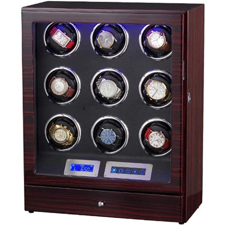 SXSWCH Boîte Automatique de la Montre de Montre pour 9 Montres avec contrôle de l'écran Tactile et lumière LED