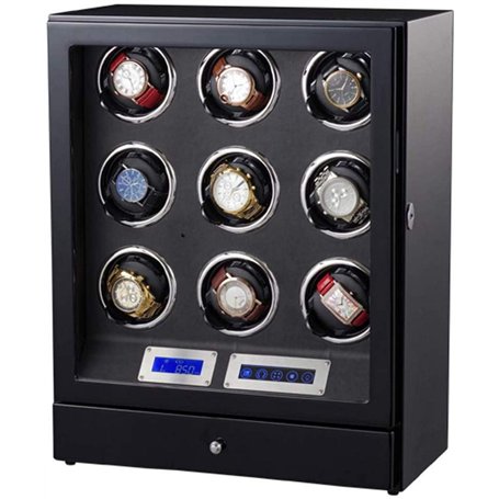 SXSWCH Boîte Automatique de la Montre de Montre pour 9 Montres avec contrôle de l'écran Tactile et lumière LED