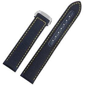 CHCWR pour Omega Samaster 300 Tissu Leather Aqua Terra 150 Cupuncture à Aiguille Capitaine de la Toile en Nylon tissé
