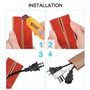 Passe Cable Sol,Cache Cable Sol Cache-câble de sol en PVC, protecteur de cordon, protecteur de câble d'alimentation auto-adhésif