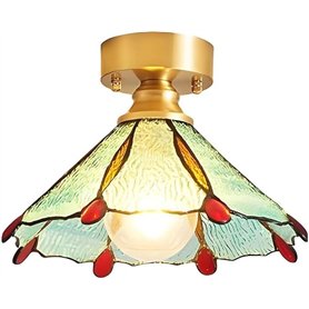CYMHJ Plafonnier semi-encastré rétro moderne en laiton antique