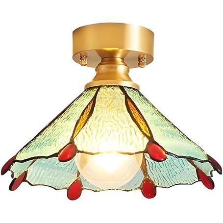 CYMHJ Plafonnier semi-encastré rétro moderne en laiton antique