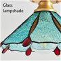 CYMHJ Plafonnier semi-encastré rétro moderne en laiton antique, éclairage de plafond doré brossé avec abat-jour en verre, plafon