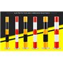 Bornes de stationnement anti-collision - Poteaux de sécurité en acier for allées, for usage domestique et professionnel, guides 
