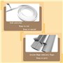 DXIUMZHP Cache-câble De Plancher Demi-cercle À Usage Domestique Passe Câble Sol Souple, Matériau Souple En PVC Coupe Facile Floo