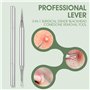 Extracteur de milien en acier inoxydable - Extracteur de points noirs et de boutons - Nettoyeur de pores ultra fin et extracteur