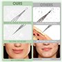 Extracteur de milien en acier inoxydable - Extracteur de points noirs et de boutons - Nettoyeur de pores ultra fin et extracteur
