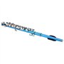 TSLVTA Flûte Piccolo Bleu + Clé E Instrument à Clé Piccolos Français 6 Trous Piccolo Détachable Professionnel avec Tournevis Boî