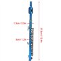 TSLVTA Flûte Piccolo Bleu + Clé E Instrument à Clé Piccolos Français 6 Trous Piccolo Détachable Professionnel avec Tournevis Boî