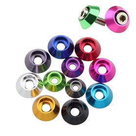 Ctongrun-Rondelles d'arrêt M2 m2.5 m3 m4 Fondeuse de paquet de tête de capuchon en alliage en aluminium multicolore for la vis d
