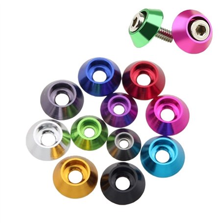 Ctongrun-Rondelles d'arrêt M2 m2.5 m3 m4 Fondeuse de paquet de tête de capuchon en alliage en aluminium multicolore for la vis d