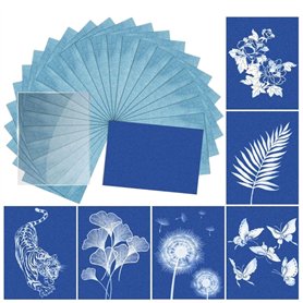 OneTreeTime Lot de 32 papiers d'impression cyanotype