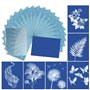 OneTreeTime Lot de 32 papiers d'impression cyanotype