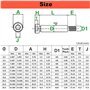 vis à épaulement à six pans cr 12.9 vis Dia = Φ 6