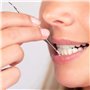 REMOS Cure-dents à extrémité pointue et plate en acier inoxydable - 9 cm