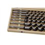 Jeu de 7 forets hélicoïdaux pour bois 10-25 x 460 mm
