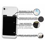 Cardsock - Réutilisable Porte Carte téléphone Portable - Porte-Carte de crédit Stick on avec 2 Poches en Noir