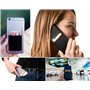 Cardsock - Réutilisable Porte Carte téléphone Portable - Porte-Carte de crédit Stick on avec 2 Poches en Noir