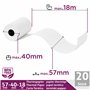 Rouleau tpe 57mm x 18m x 12mm – Rouleaux pour terminal carte bancaire – Bobine papier thermique 57x40x12 - sans BPA (20 Bobines)