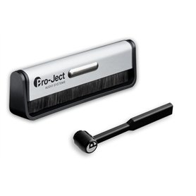 Pro-Ject Kit de Nettoyage Basic en Fibre de Carbone pour disques vinyles et Brosse à Aiguille en Carbone