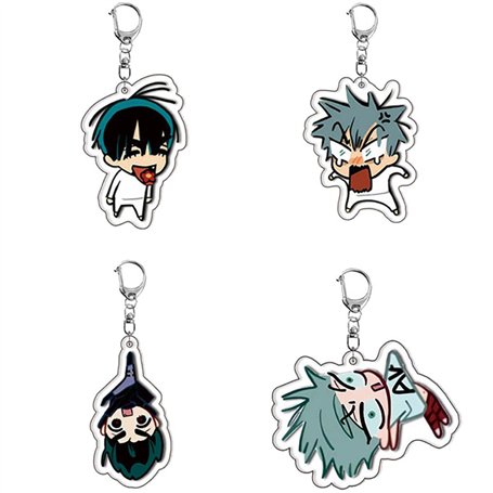 SUJEBRAN Alien Stages Figurine Porte Clef 4 Pièces Alien Stages Accessoires Cos Alien Stages Jouet Keychain Anime Alien Stages M