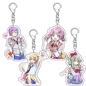 4 Set Project RuiSekai Figurine Porte Clef Accessoires Cos SekaiRui Jouet Project RuiSekai Deco Keychain