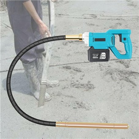 Trowel Plate Vibrator Machine Vibrateur de béton électrique avec 2 Batteries