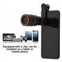 Kit de téléobjectif de téléphone Portable, Objectif de téléobjectif Universel 12X Zoom téléobjectif, Objectif de téléobjectif mo