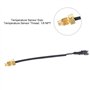 Terisass Moto numérique thermomètre jauge Guidon étanche Vision Nocturne jauge de température Affichage LED pour 12V Moto, Cours