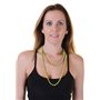 MA ONLINE Bijoux disco pour femme style années 80 avec perles fluo (collier de perles en plastique jaune) taille unique