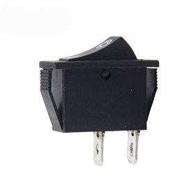 Interrupteur On/Off Voltury à bascule 2 broches 250 V 16 A 125 V 20 A 26 x 11 mm Rocker on Off Noir