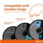 BAKUUM X1 Couvercle support de brosse centrale + x1 rouleau principal pour Cecotec Conga 5090 5490 6090 6490 7090.