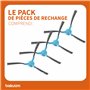 BAKUUM Lot de 4 brosses pour Cecotec Conga 2499 Ultra Genesis et 2299 Ultra Home et 2299 Inertial. Pack de pièces de rechange et