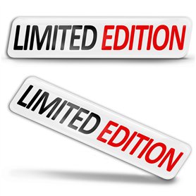 SkinoEu® 2 x 3D Flexibles Autocollant Stickers Limited Edition pour Voiture Moto Fenêtre Porte Casque Scooter Skateboard Vélo PC