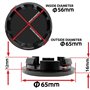 Biomar Labs 4 x 65mm Noir Cache-Moyeu Capuchons de Centre Enjoliveurs de Roué Voiture Cache Moyeux Jante Cache-Moyeux Compatible