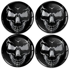 SkinoEu 4 x 50mm Autocollant 3D Silicone Cache-Moyeu Capuchons de Centre Enjoliveurs de Roue Voiture Cache Moyeux Jante Universe
