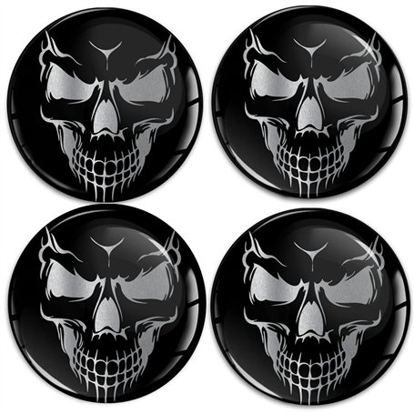 SkinoEu 4 x 50mm Autocollant 3D Silicone Cache-Moyeu Capuchons de Centre Enjoliveurs de Roue Voiture Cache Moyeux Jante Universe