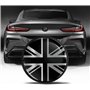 Biomar Labs Badge de Plaque de Démarrage pour Capot 74 mm Compatible avec BMW Emblème pour Coffre 51148219237 Drapeau UK Royaume
