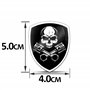 SkinoEu 2 x 3D Gel Autocollants Silicone Crâne Tête de Mort Motocyclette Motard Casque Voiture Vélo Fenêtre Porte Téléphone Ordi